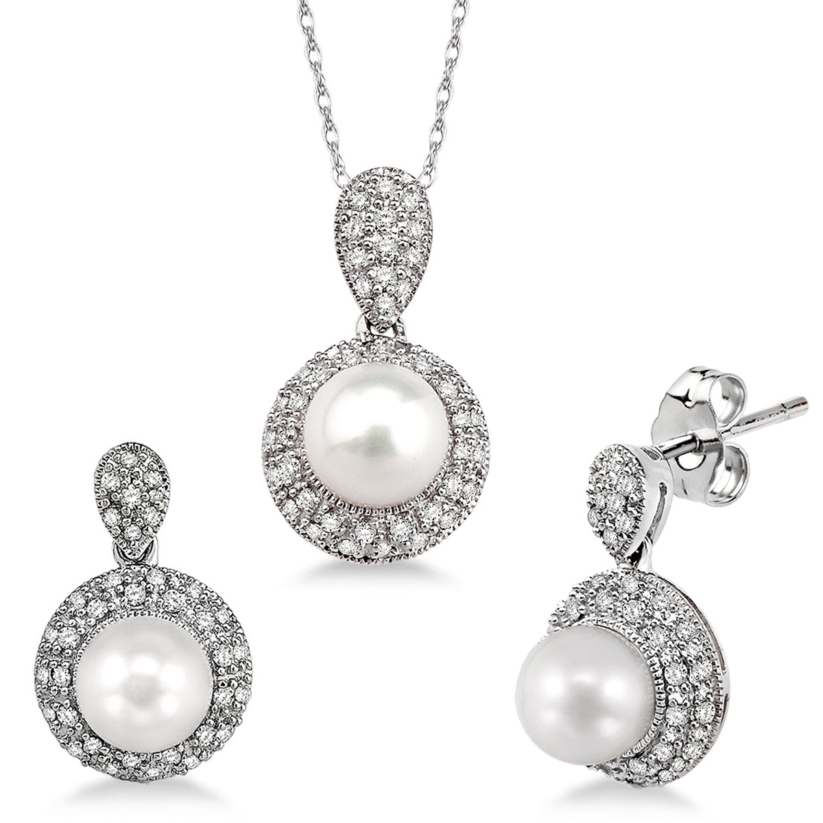 Pearl Earring & Necklace Set