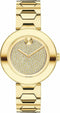 Movado Bold Ladies, Pale Gold Ion-Plated SS Case & Bracelet, Pale Gold Tone Dial