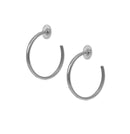 Kate Spade Infinity & Beyond Hoop Earrings - Clear, Silver