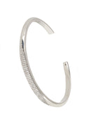 Kate Spade Raise the Bar Pave Cuff - Clear, Silver