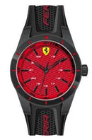 Scuderia Ferrari Redrev Gents, Plastic Case, Red Dial, Black Silicone Strap