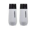 7oz Stemless Flute - Color Block Modern Black, 2 Pack