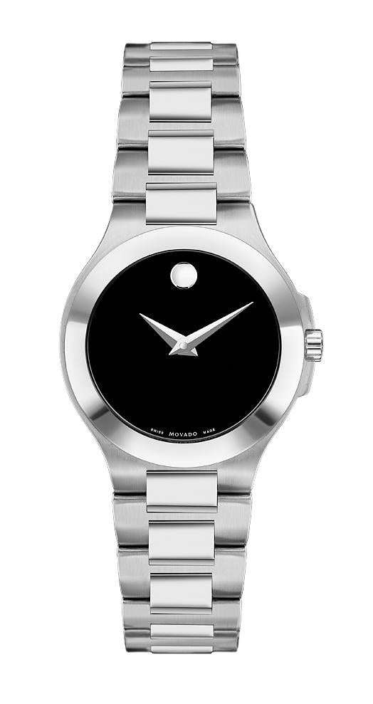 Movado Corporate Exclusive Ladies, Stainless Steel w/ Black Dial