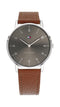 Tommy Hilfiger Gents, Stainless Steel Case, Light Brown Leather Strap, Grey Sunray Dial