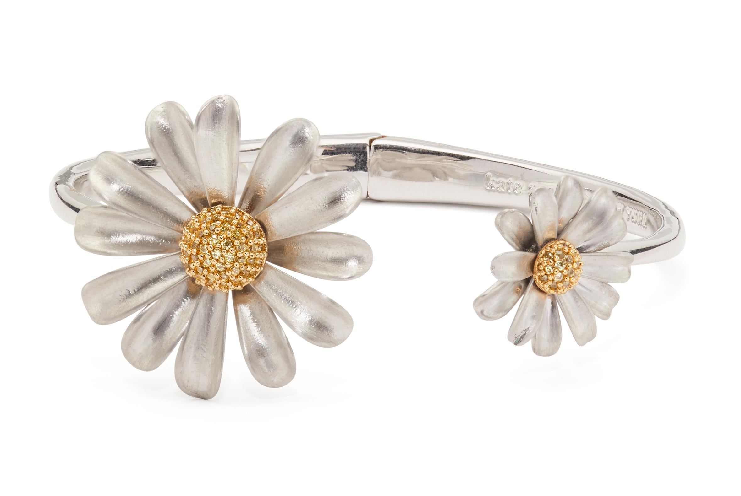 Kate Spade Into the Bloom Open-Hinged Cuff - Silver Multi