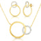 Diamond Circle Earring & Necklace Set