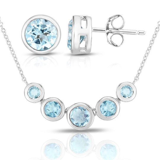 Blue Topaz Earring & Necklace Set