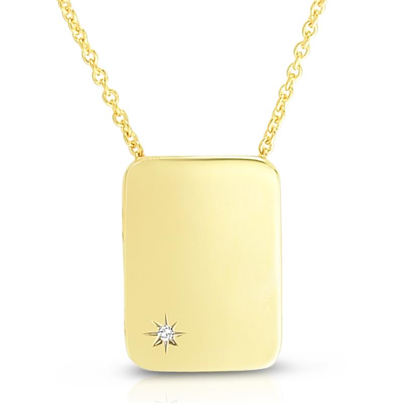 Diamond Tablet Necklace
