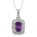 Amethyst & Diamond Necklace