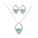 Blue Topaz Earring & Necklace Set