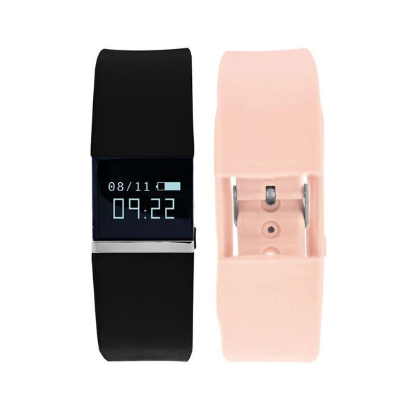 iTouch Wearables ifitness Tracker Watch - (Black and Blush)