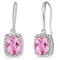 Diamond and Pink Topaz Earrings