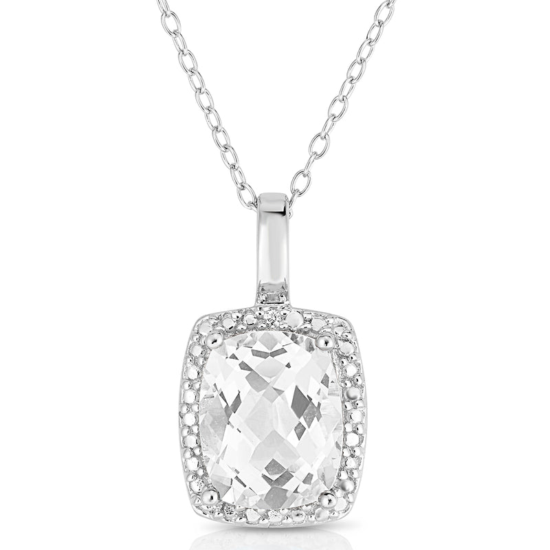 Diamond & White Topaz Necklace