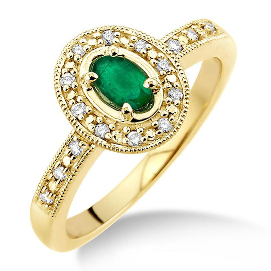 Diamond & Emerald Ring