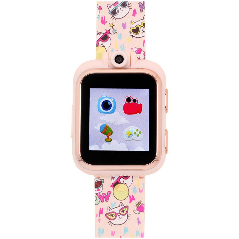 iTouch Wearables Kids PlayZoom Smart Watch with Meow Print Strap