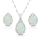 Opal Earrings & Necklace Set
