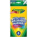 Crayola 8 ct. Ultra-Clean Washable Classic, Fine Line, Color Max Markers