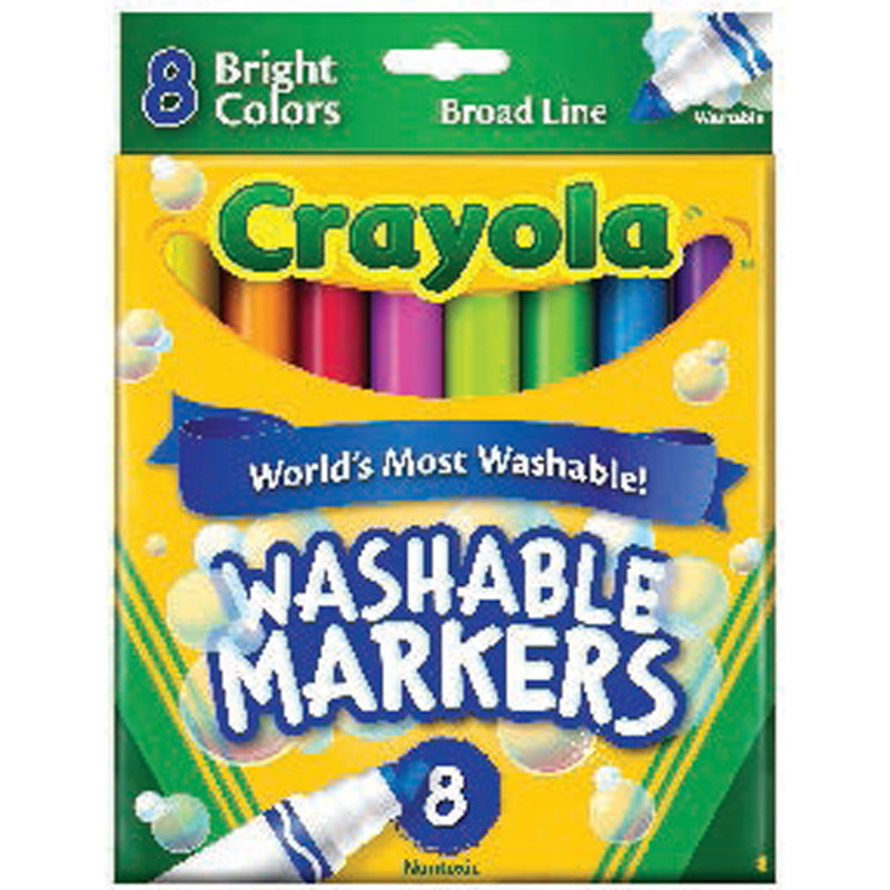 Crayola 8 ct. Ultra-Clean Washable Bright, Broad Line, Color Max Markers