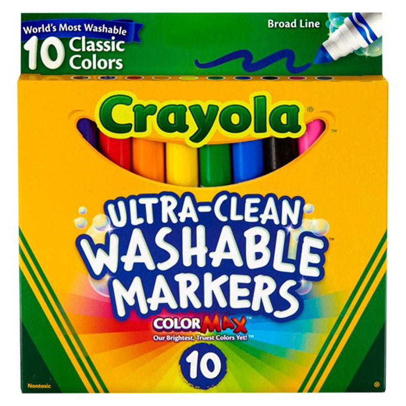 Crayola 10 ct. Ultra-Clean Washable Classic, Broad Line Color Max Markers