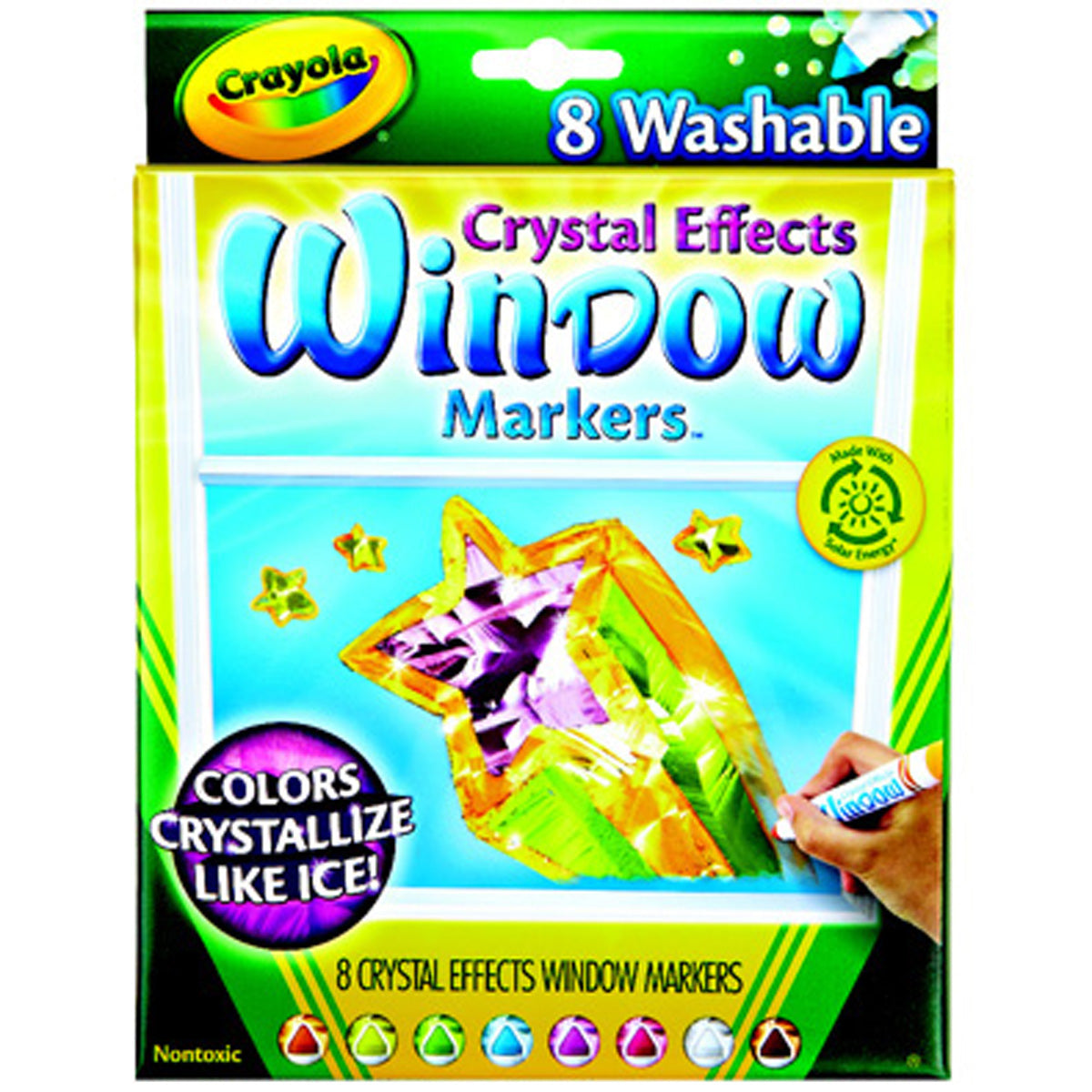 Crayola 8 ct. Washable Crystal Effects Window Markers