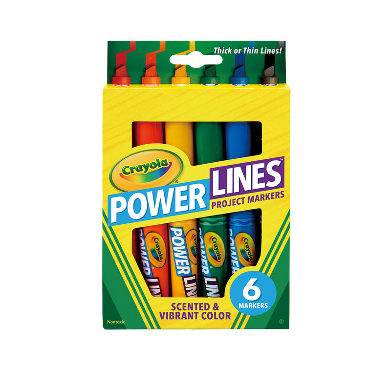 Crayola 6 ct. Washable Scented Power Lines Markers