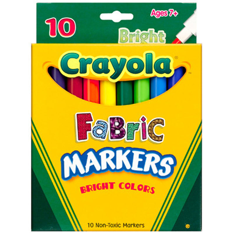 Crayola 10 ct. Fine Line Fabric Markers.