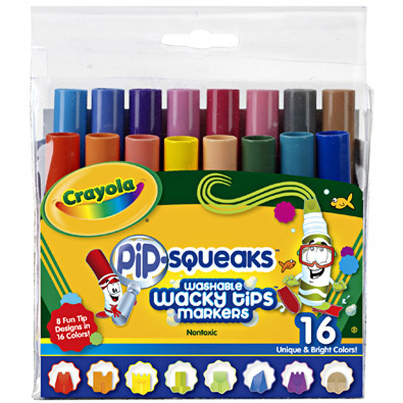 Crayola Pip-Squeaks Washable Markers 16 Assorted Colors