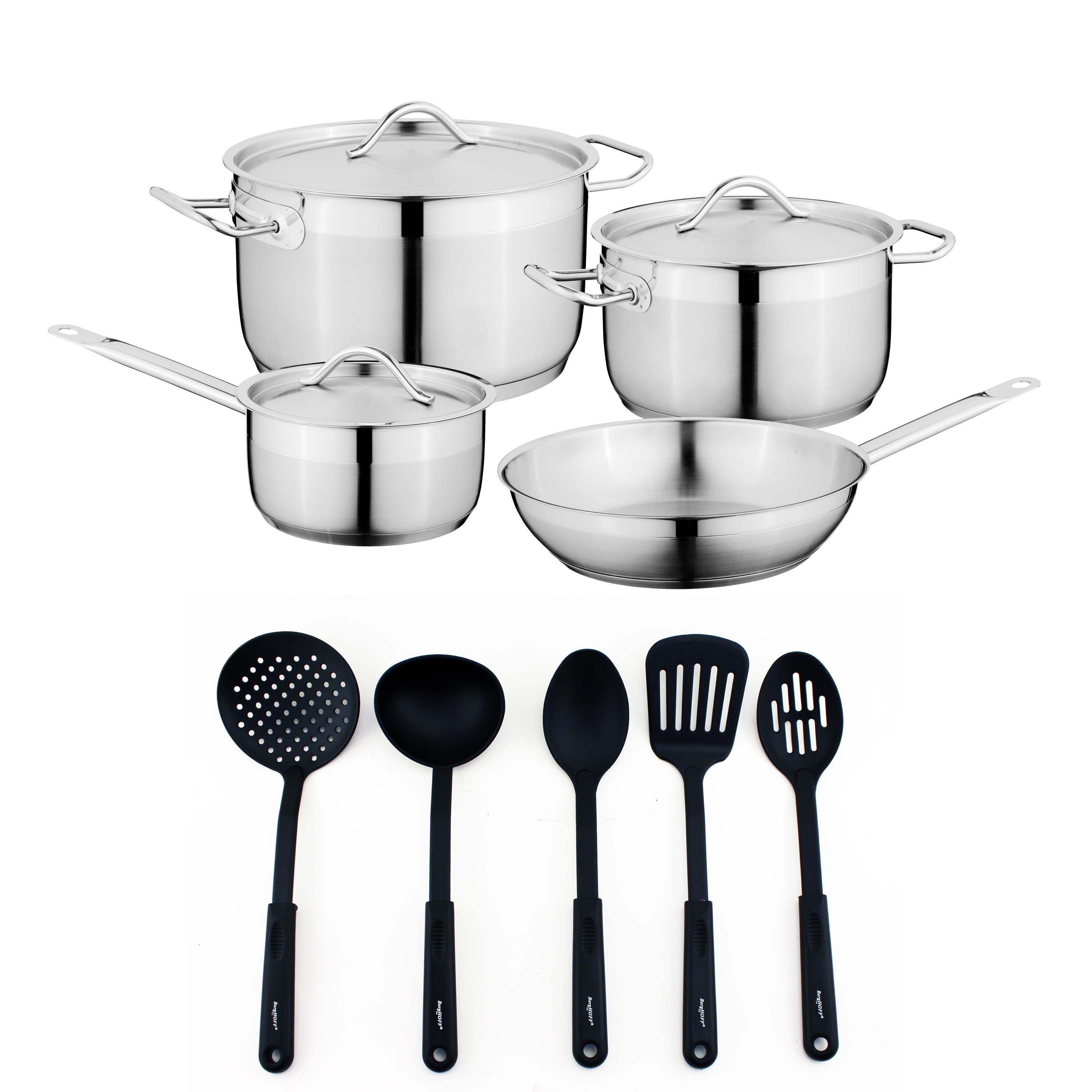 BergHOFF 3PC 18/10 Stainless Steel Steamer Set, Belly Shape