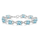 Blue Topaz & Diamond Bracelet