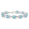 Blue Topaz & Diamond Bracelet