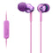 Sony EX110AP - EX Series - earphones with mic - in-ear - 3.5 mm jack - violet