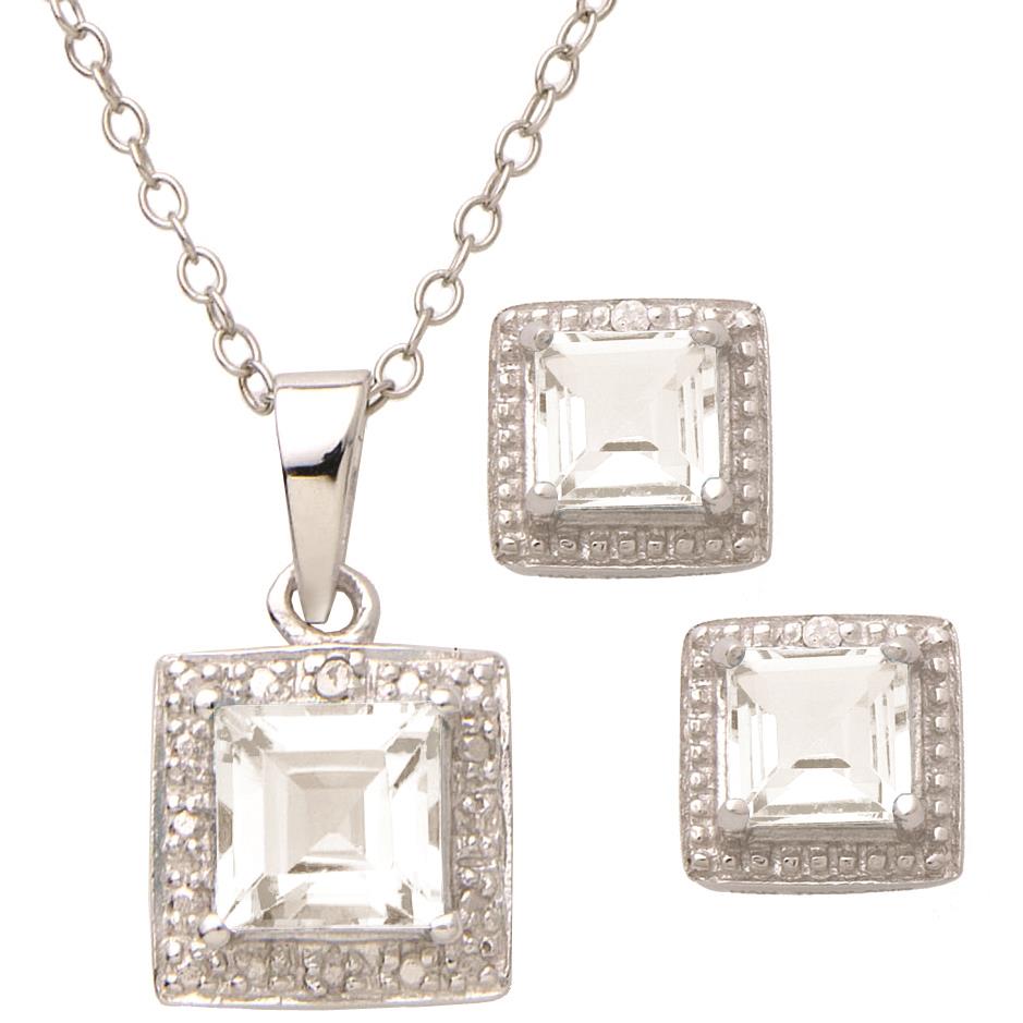 Diamond & White Topaz Set