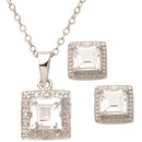 Diamond & White Topaz Set