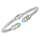 Blue Topaz Cable Bracelet