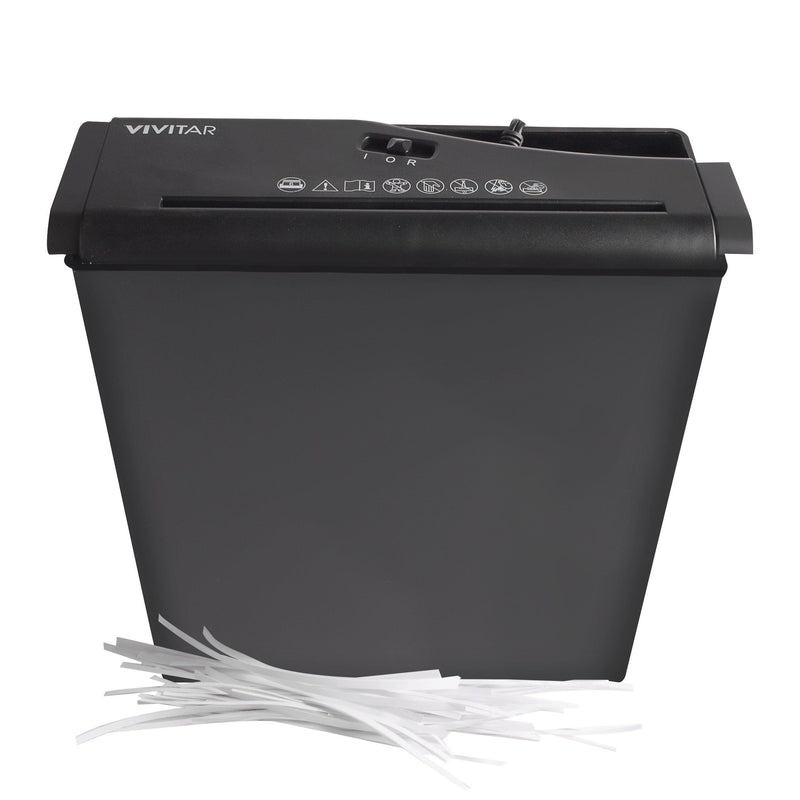 6-Page Strip-Cut Paper Shredder w/Jam Prevention