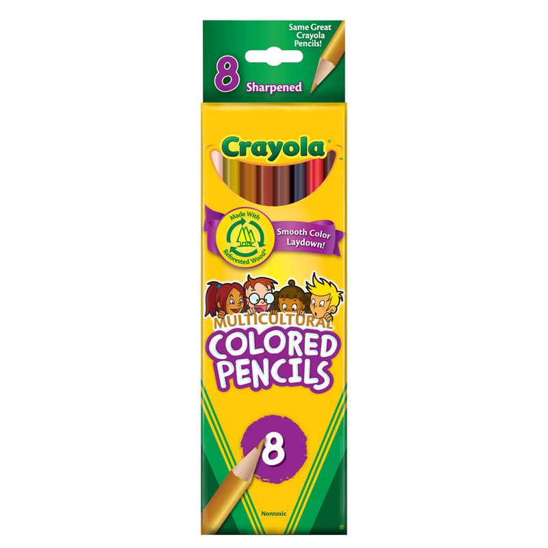 Crayola 8 ct. Long Colored Pencils, Multicultural Colors