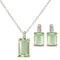 Green Amethyst Earring and Necklace Set