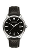 Movado Heritage Mens, Stainless Steel Case, Black Dial, Black Leather Strap