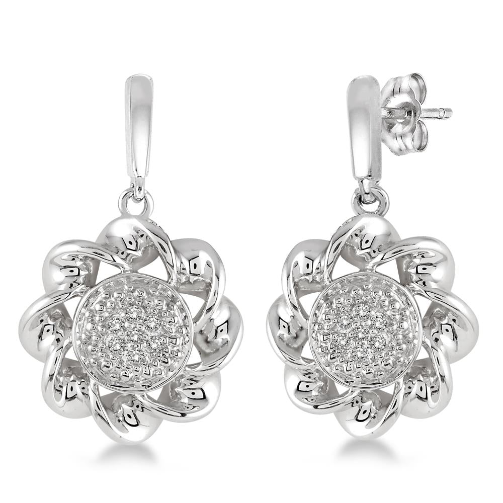 Diamond Spiral Earrings