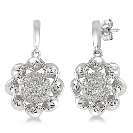 Diamond Spiral Earrings