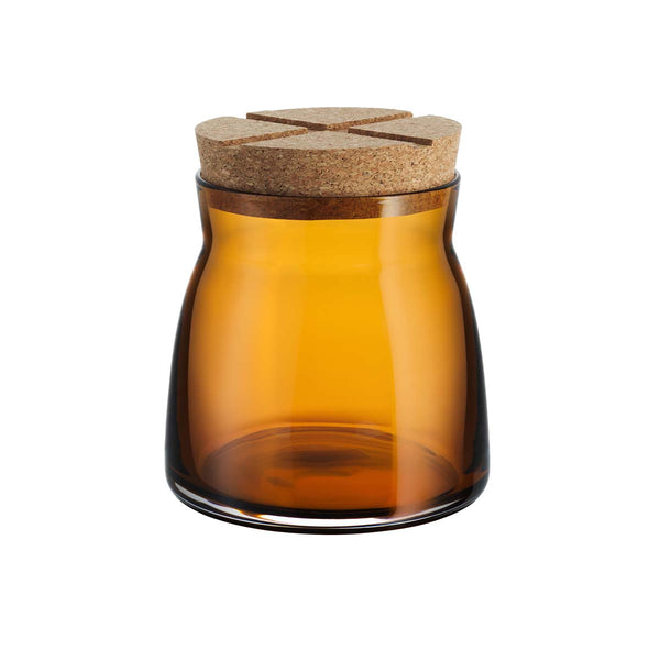 Orrefors Kosta Boda Bruk Jar with Cork (amber, medium)