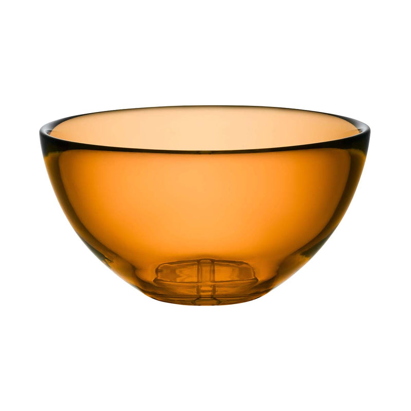 Orrefors Kosta Boda Bruk Serving Bowl Amber