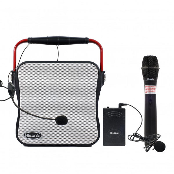 Hisonic VHF Wireless PA System with MP3 Player, FM Radio, Two Channel System with True 90 Watts
