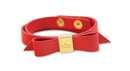 Kate Spade Wrap Things Up Leather Bow Wrap Bracelet - Apple Jelly, Gold