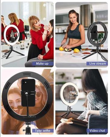 Social Media & LED Light Kit w/Stand and Phone Holder