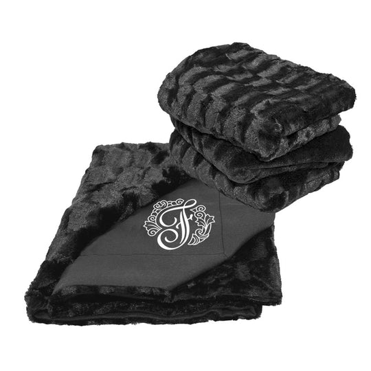 Faux Fur Blanket - Black