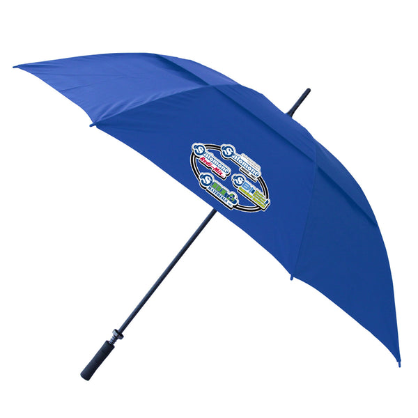 Fiberglass Shaft Vented Umbrella Blue