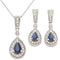 Sapphire Earring & Necklace Set