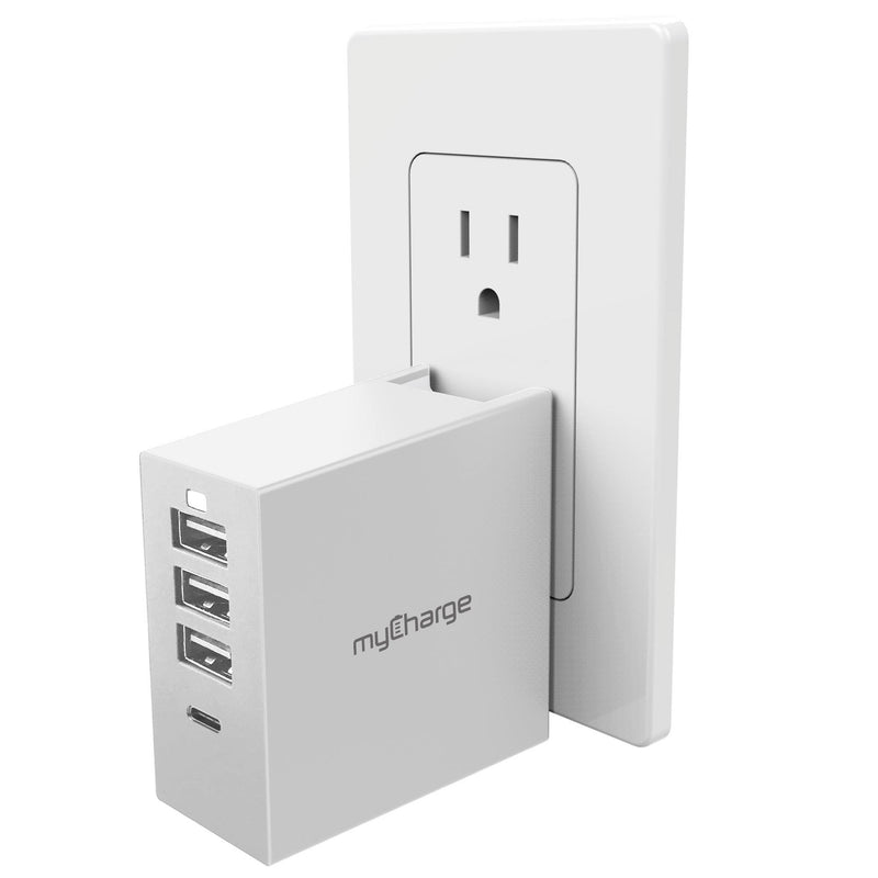 PowerBase 4 USB Charge Hub w/ QuickCharge White