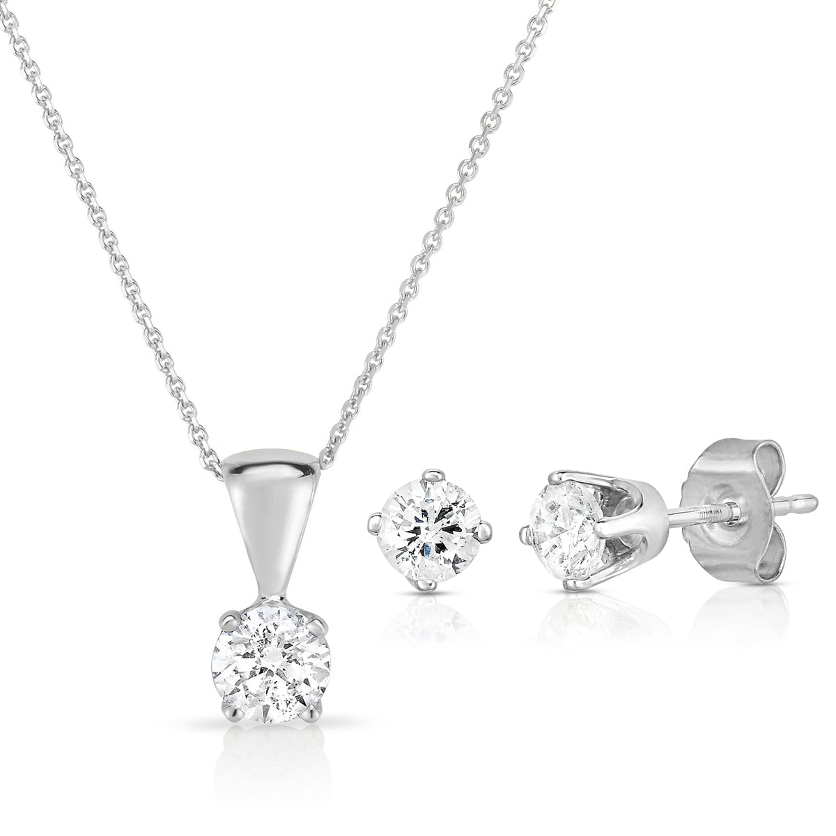 Diamond Earring & Necklace Set